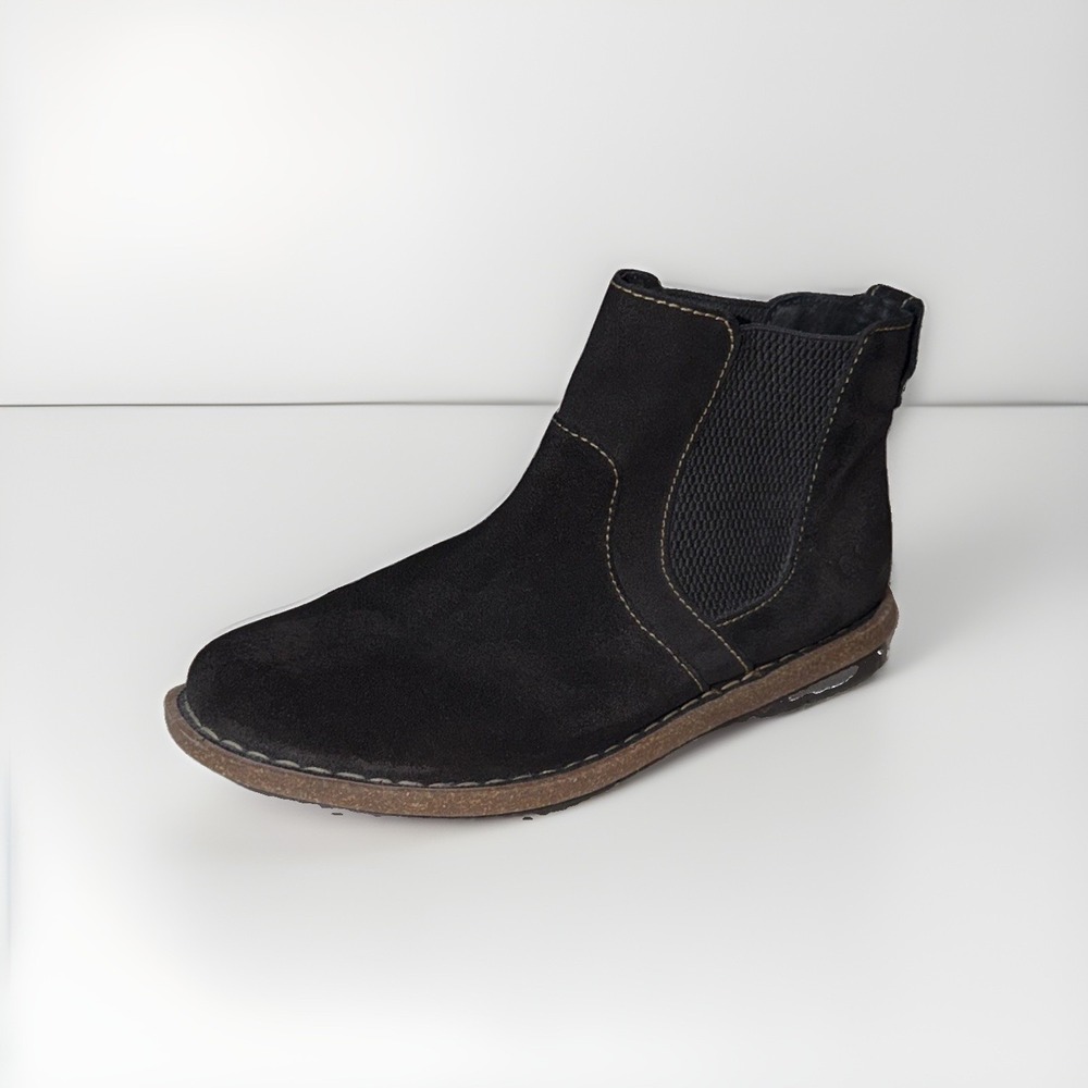 Born Talyn Black Distressed Ankle Bootie Woman's US Size 9M Leather Comfort